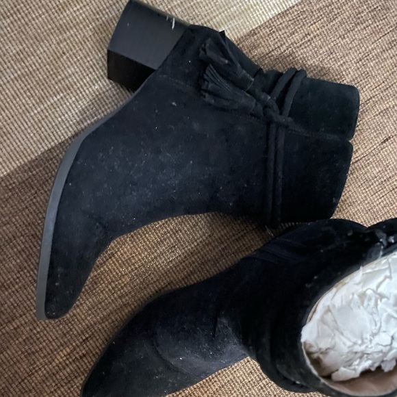 NWOT Black Suede Booties - Picture 2 of 6